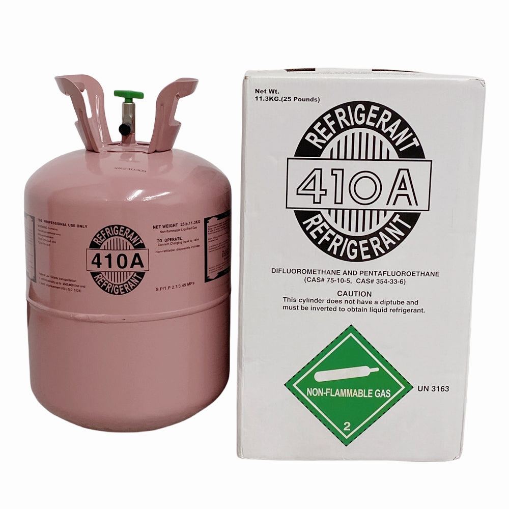 25Lb R410A Refrigerant Freon for Air Conditioners -  Steel Cylinder Packaging Tank