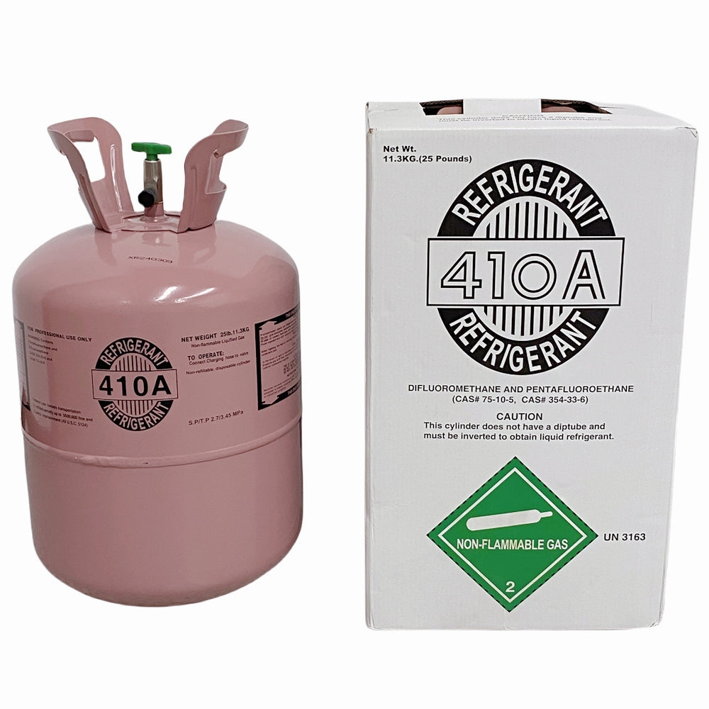 25Lb R410A Refrigerant Freon for Air Conditioners -  Steel Cylinder Packaging Tank